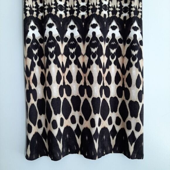 CALVIN KLEIN \ Short Sleeve T-Shirt Dress Abstract Animal Print Sz L - Picture 8 of 10